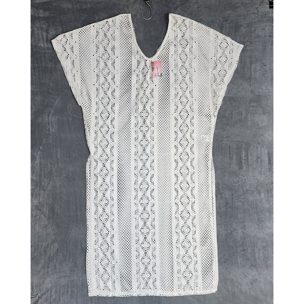 Penti Mallorca Kaftan Swim Cover Up Swim Dress White Lace Size‎ Small/Medium